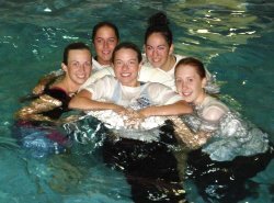 Girls enjoying a lifesaving lesson